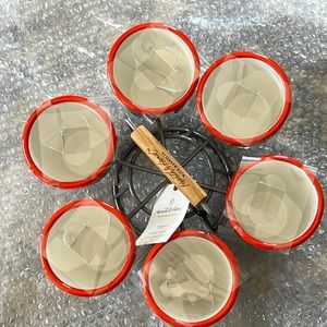 7pc 17oz Drink Caddy Set Red/Cream - Hearth & Hand with Magnolia, 324-03-8720